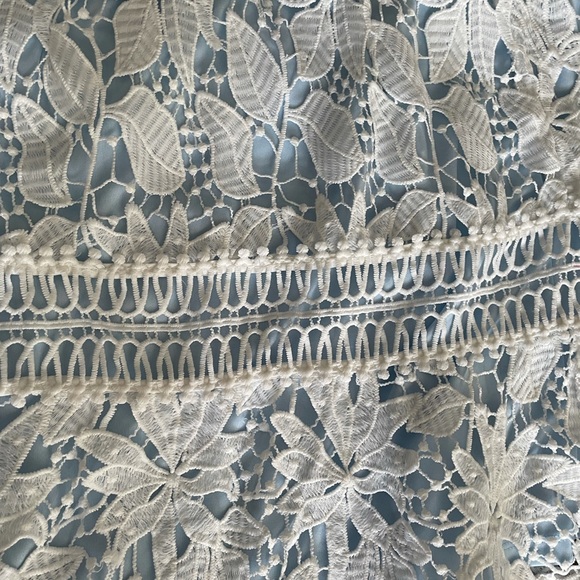 LUSH Baby Blue and White Lace Skirt and crop top! New. - Picture 13 of 13